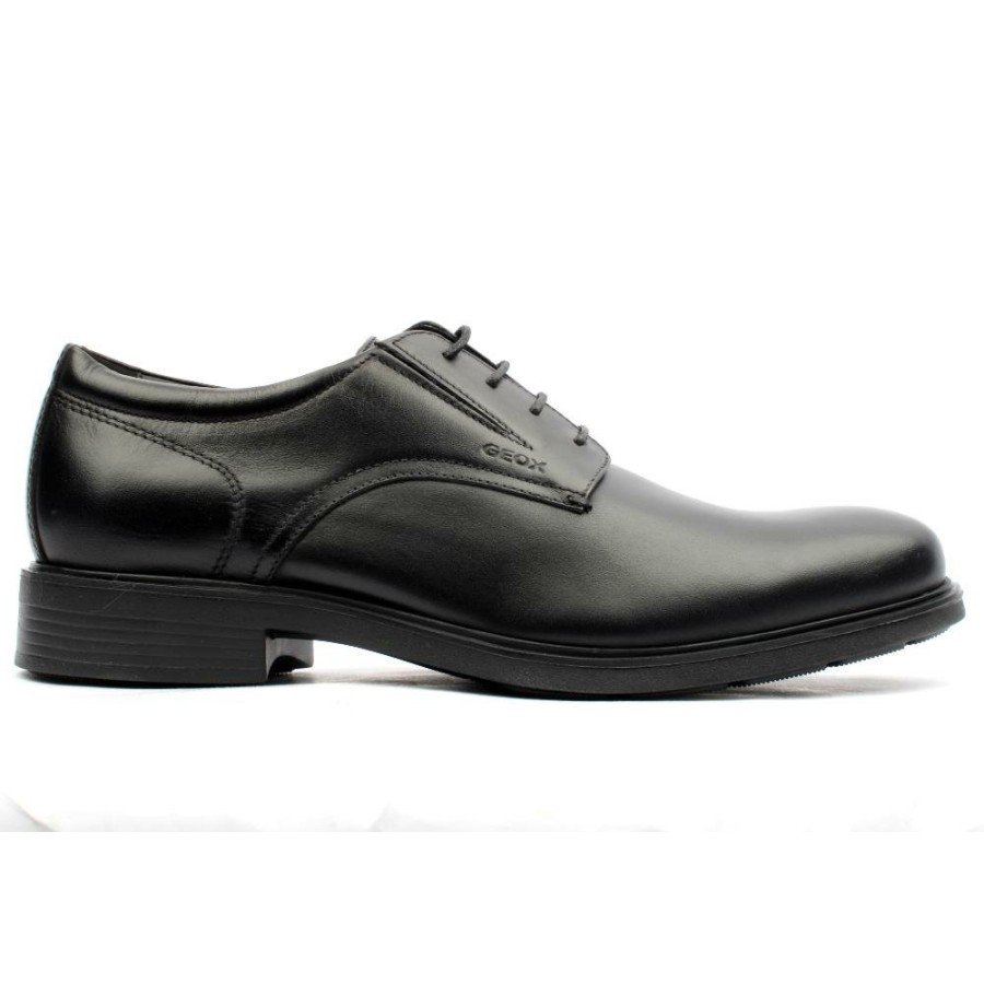 Men Geox | U34R2A Laced Shoe - Black