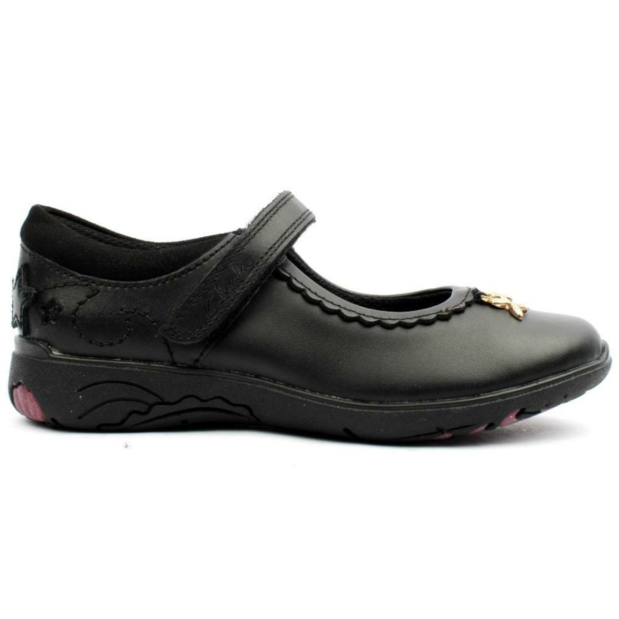 Kids Clarks | Relda Sea K Strap Shoe - Black F