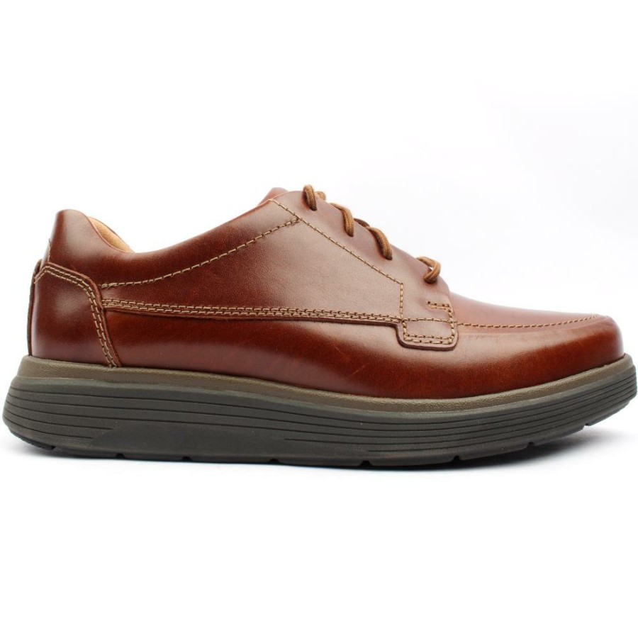 Men Clarks | Unabode Ease Mens Shoe - Dark Tan H