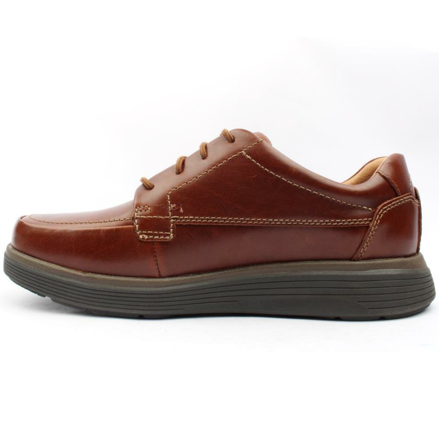 Men Clarks | Unabode Ease Mens Shoe - Dark Tan H