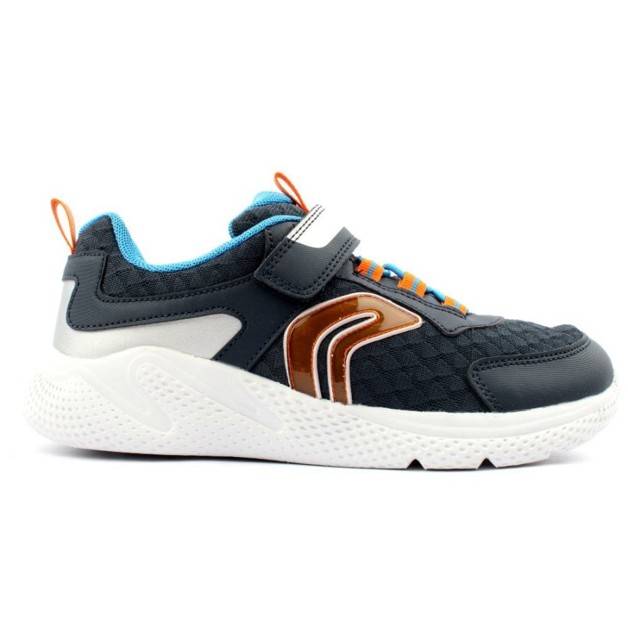 Kids Geox | J25Gbb Junior Shoe - Navy Silver