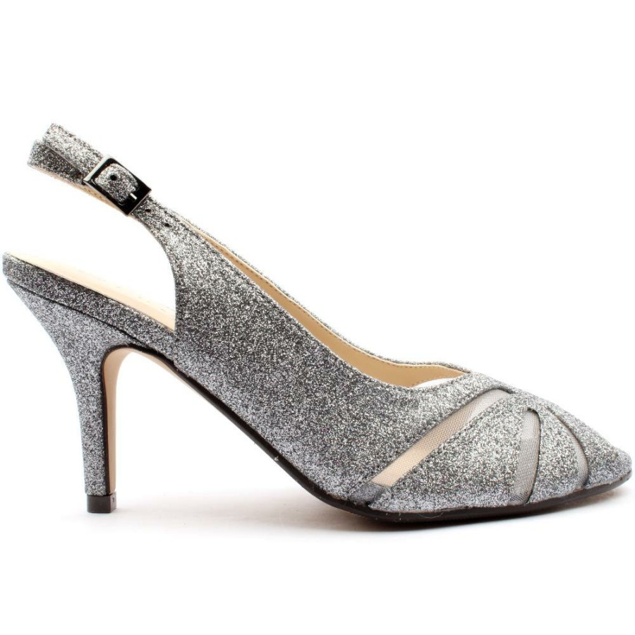 Women Lunar | Flr046Sariyah Peep Toe Sandal - Pewter