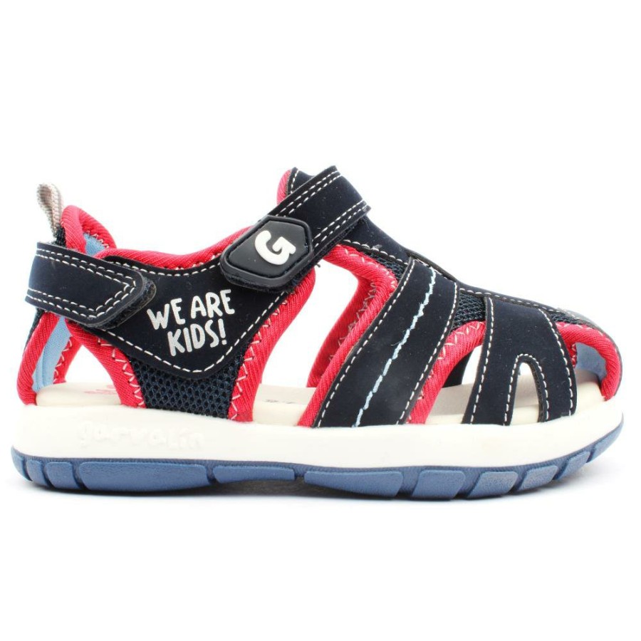 Kids Garvalin | 232805 Sandal Shoe - Navy/Red