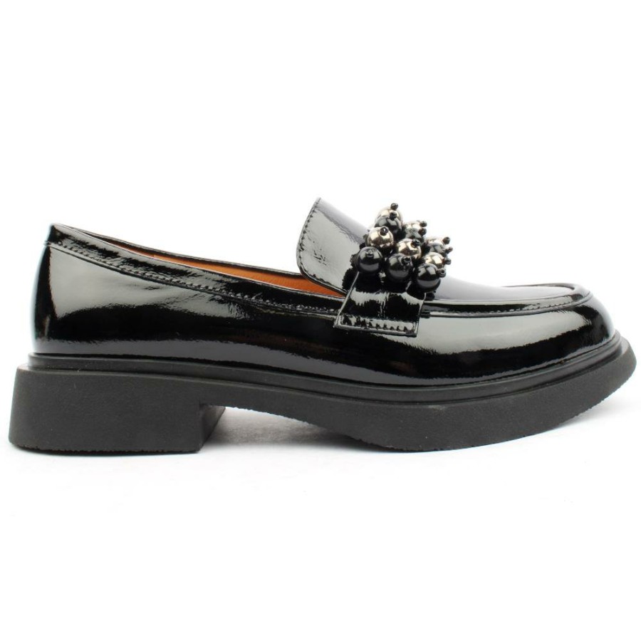 Women Loretta Vitale | B814 Slip On Shoe - Black Patent