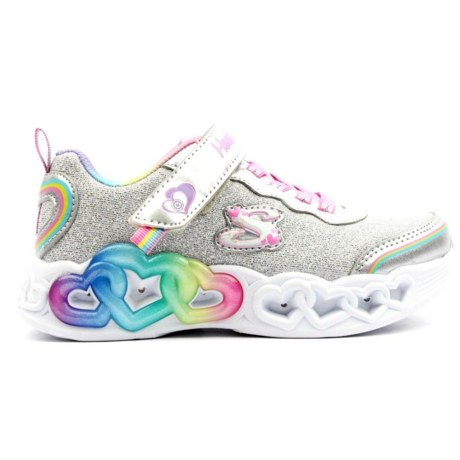 Kids Skechers | 303751L Junior Trainer - Silver Multi