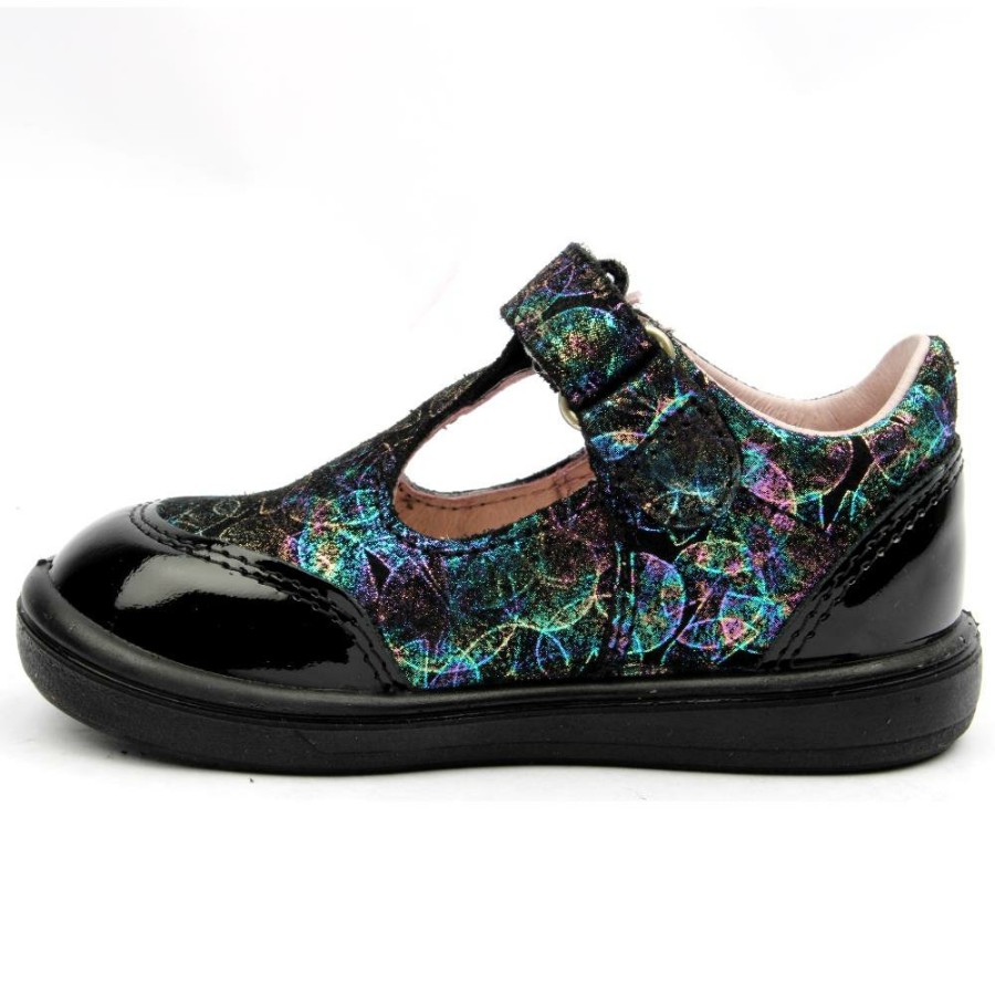 Kids Ricosta | 2600802 T Bar Shoe - Black Multi