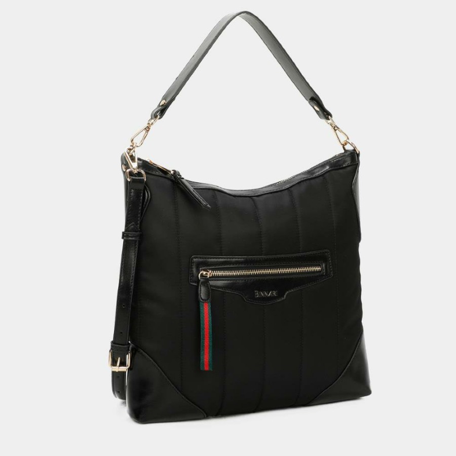 Accessories & Christmas Gift Ideas Binnari Handbags | Binnari 19941 Vittoria Handbag - Black