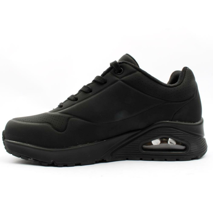 Women Skechers | 73690 Laced Shoe - Black Black