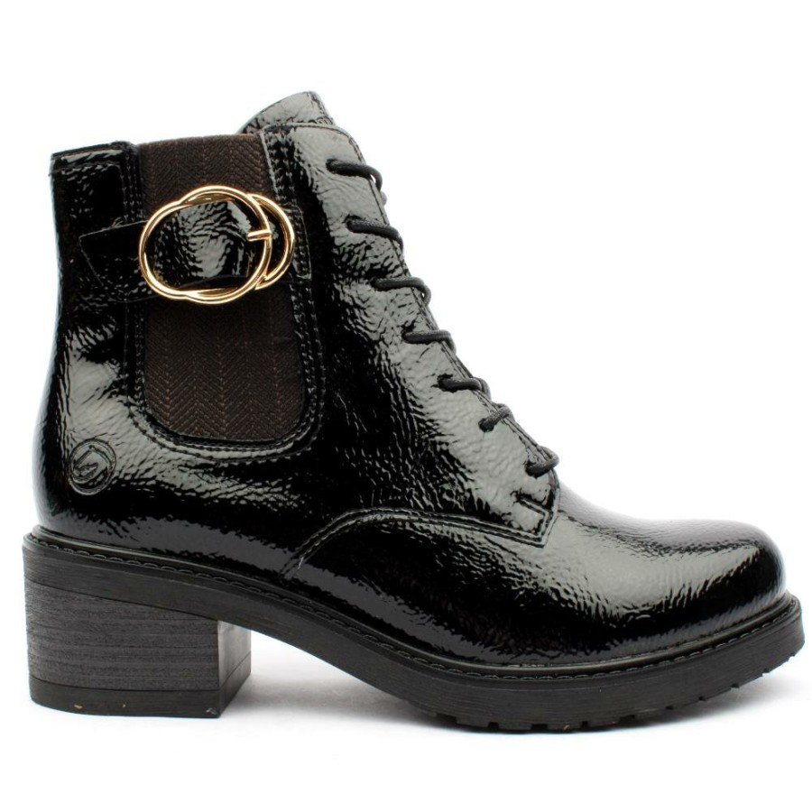 Women Remonte | D1A72 Laced Boot - Black