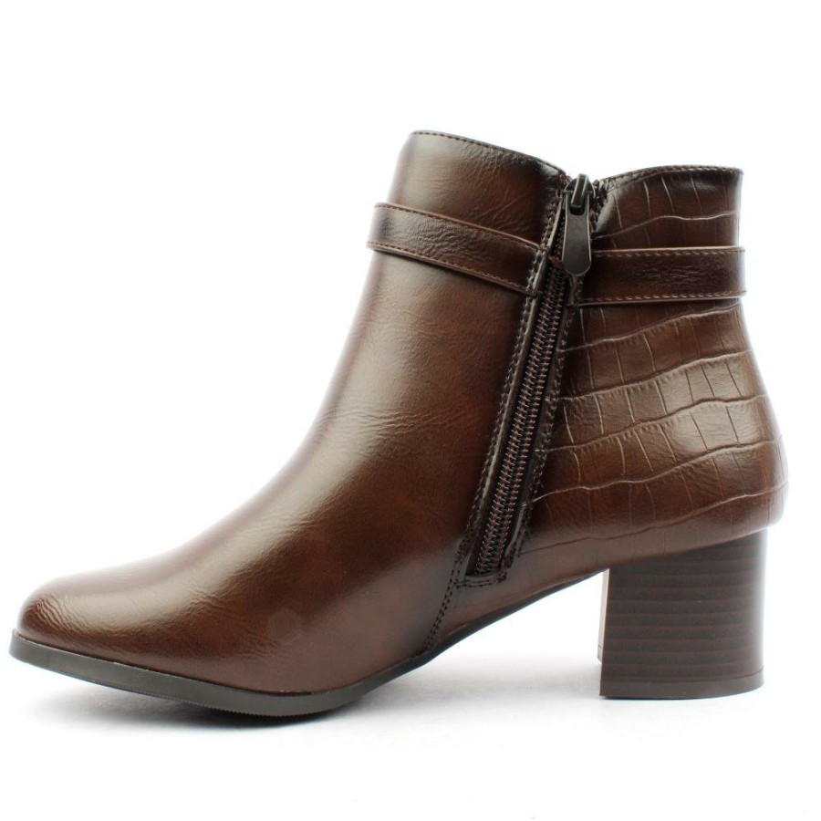 Women Heavenly Feet | Linden Ankle Boot - Choc