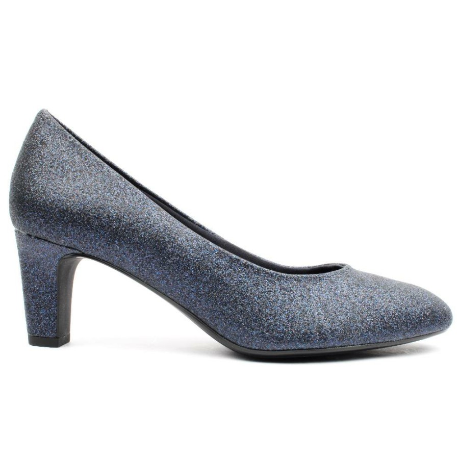 Women Tamaris | 22419 Court Shoe - Navy Sparkle