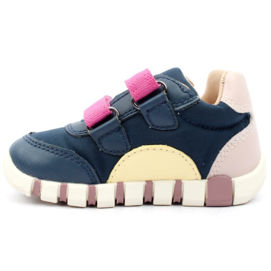 Kids Geox | B3558A Velcro Shoe - Navy Pink