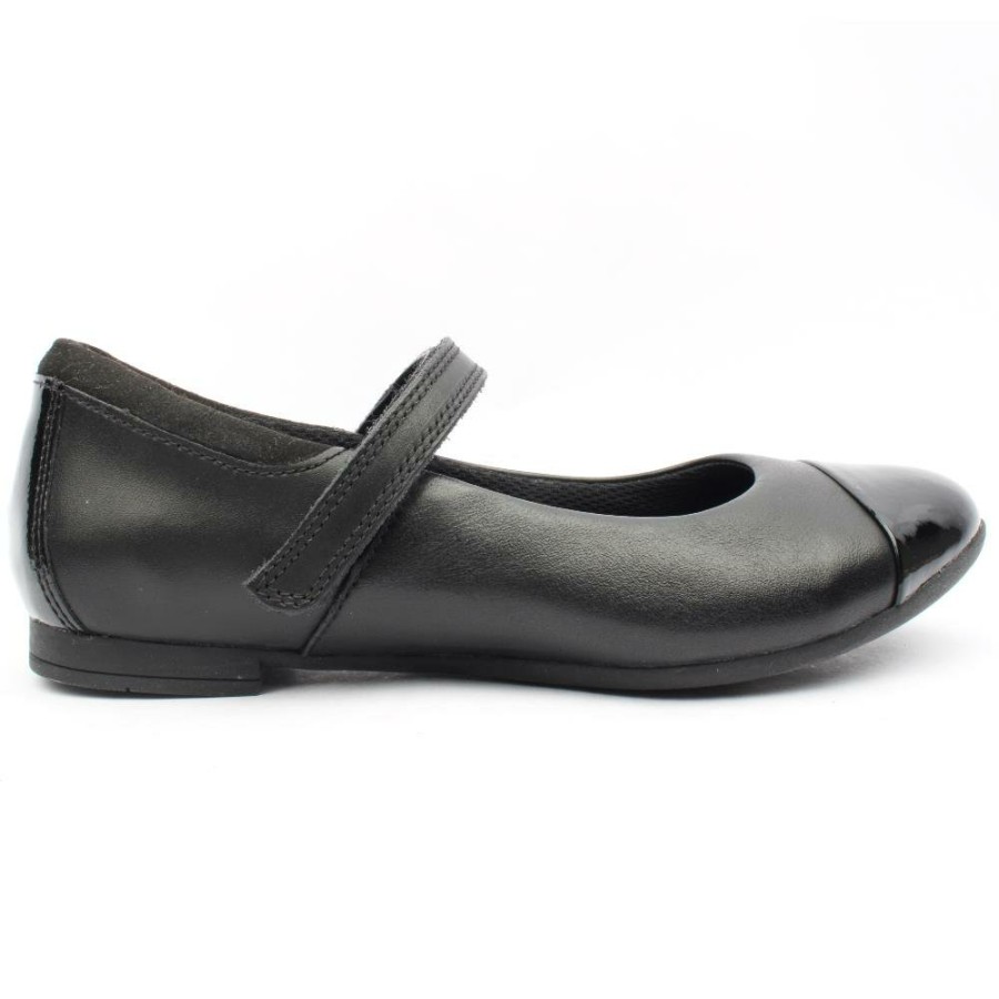 Kids Clarks | Scala Gem Strap Shoe - Black G