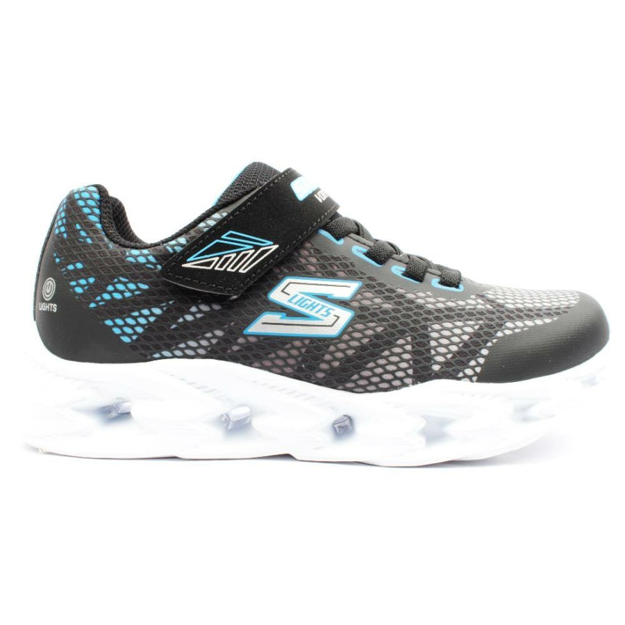 Kids Skechers | 400602L Junior Trainer - Black Blue