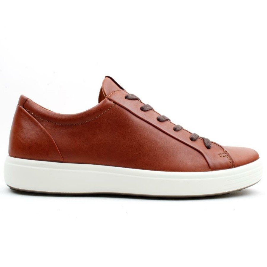 Men ECCO | 470364 Laced Shoe Soft 7 - Tan