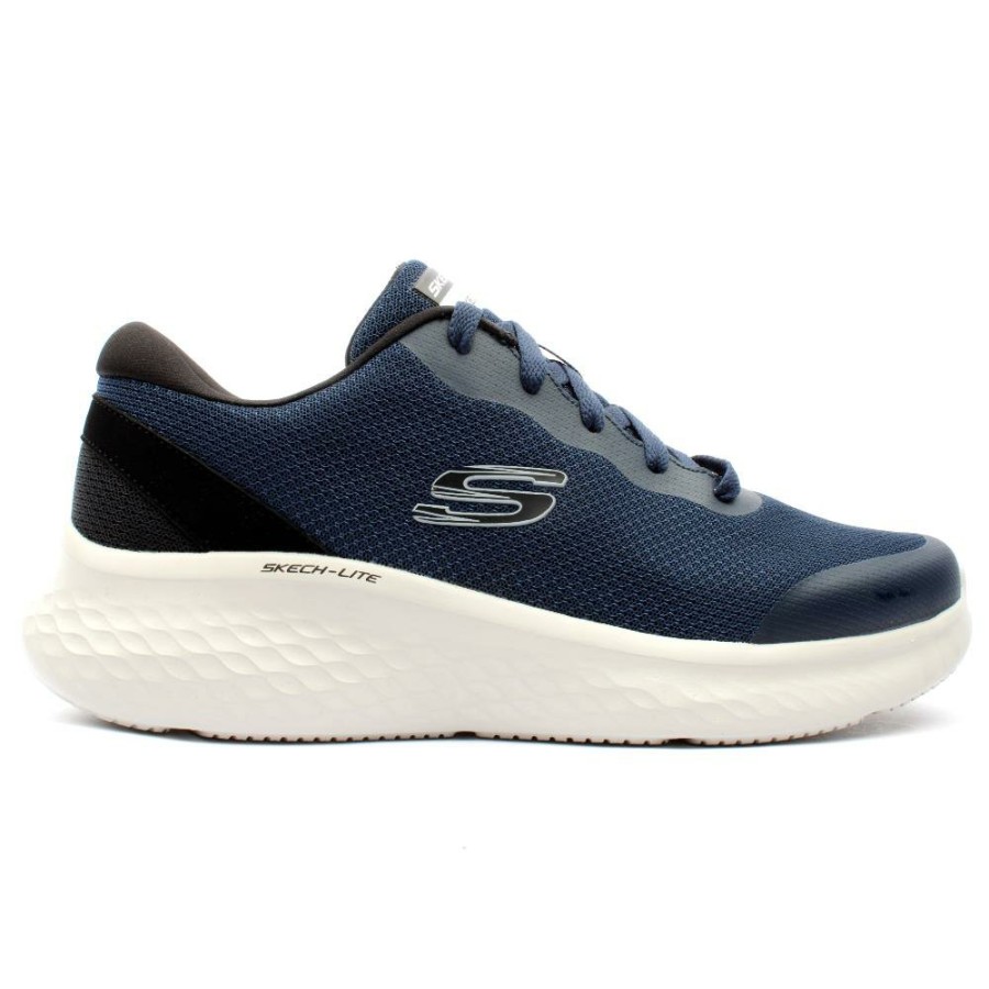 Men Skechers | 232591 Laced Trainer - Navy Black