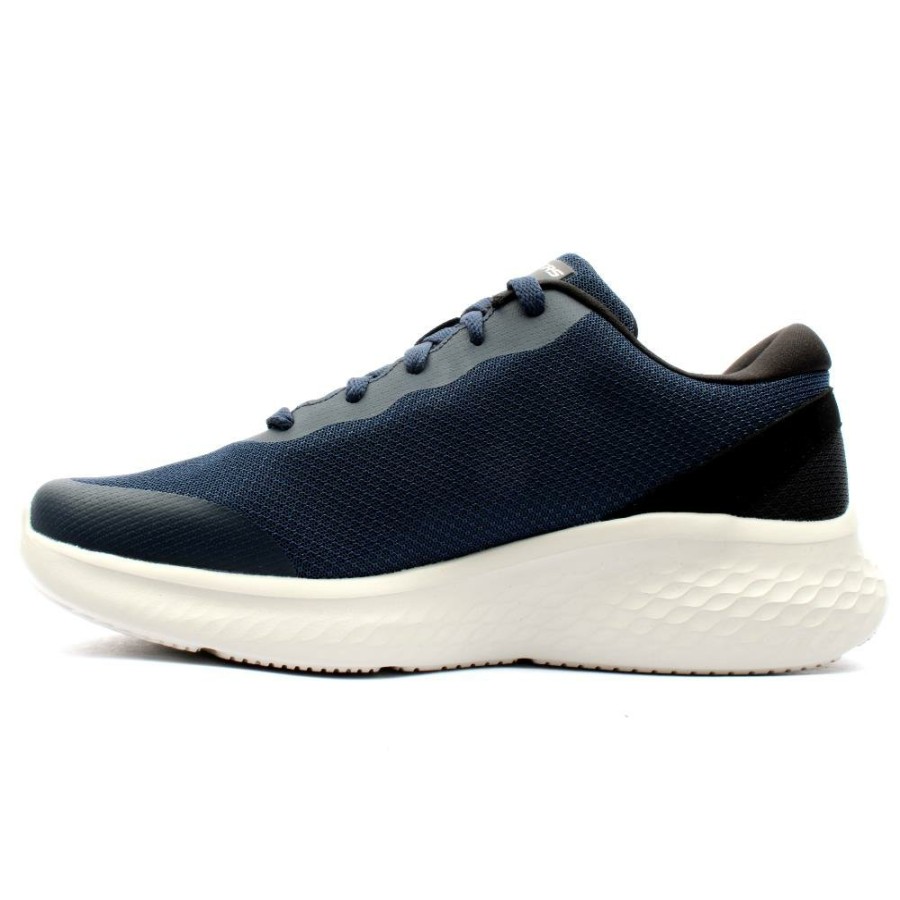 Men Skechers | 232591 Laced Trainer - Navy Black