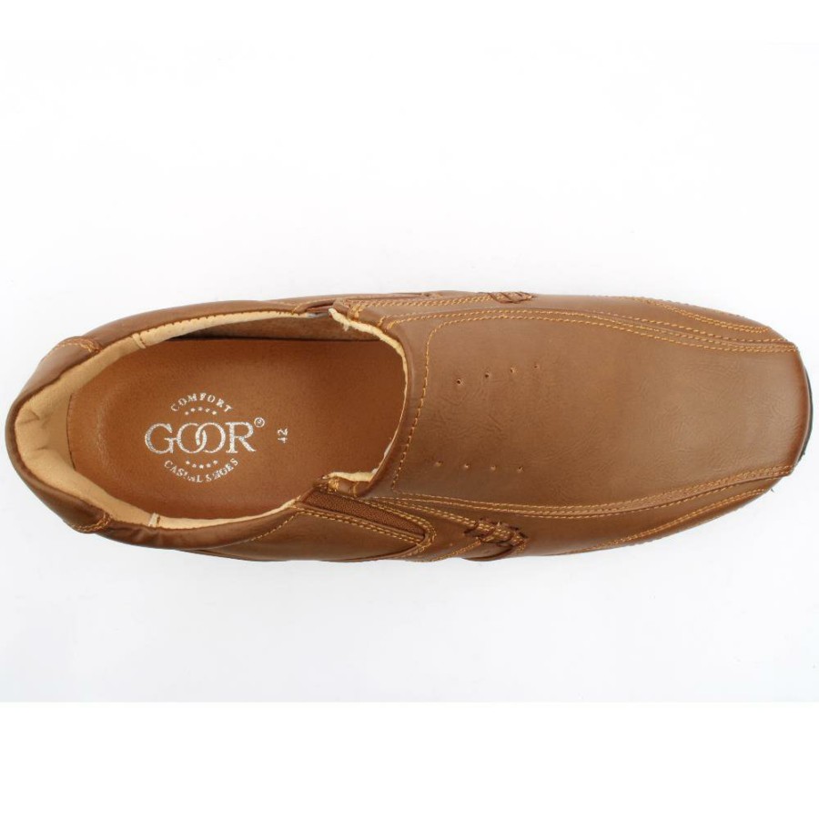 Men Goor | Mens Goor-14 Slip On Shoe - Tan