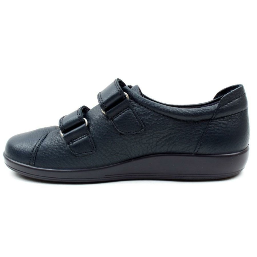 Women ECCO | Soft 2.0 Velcro 206513 - Navy