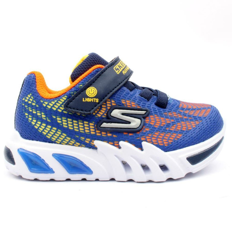 Kids Skechers | 400137N Flex Glow Trainer - Blue Orange