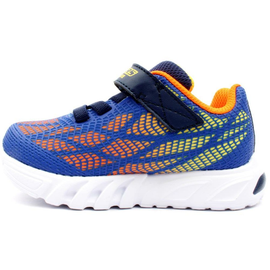 Kids Skechers | 400137N Flex Glow Trainer - Blue Orange