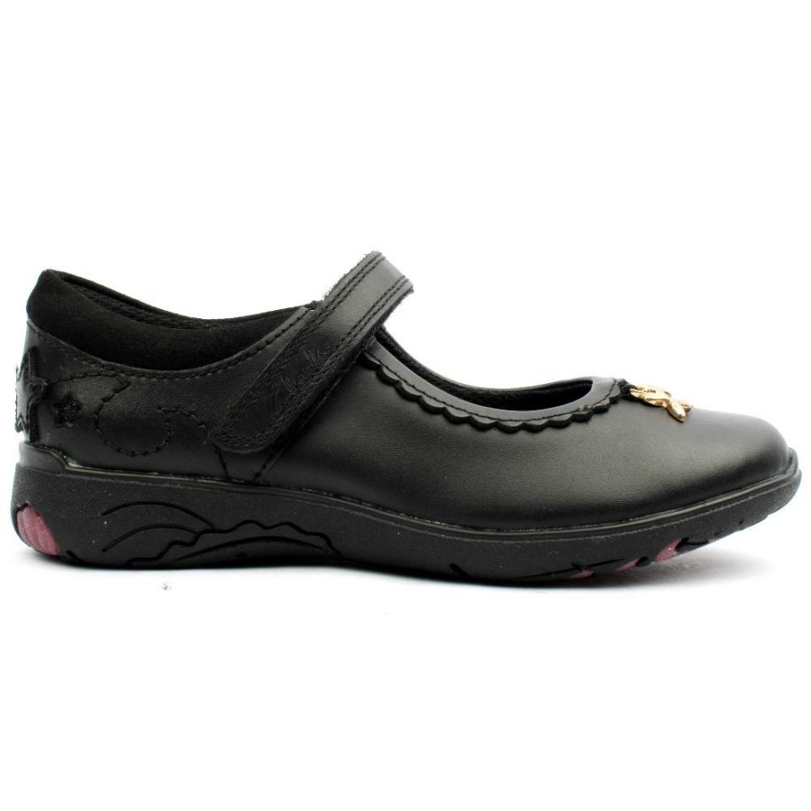 Kids Clarks | Relda Sea K Strap Shoe - Black E