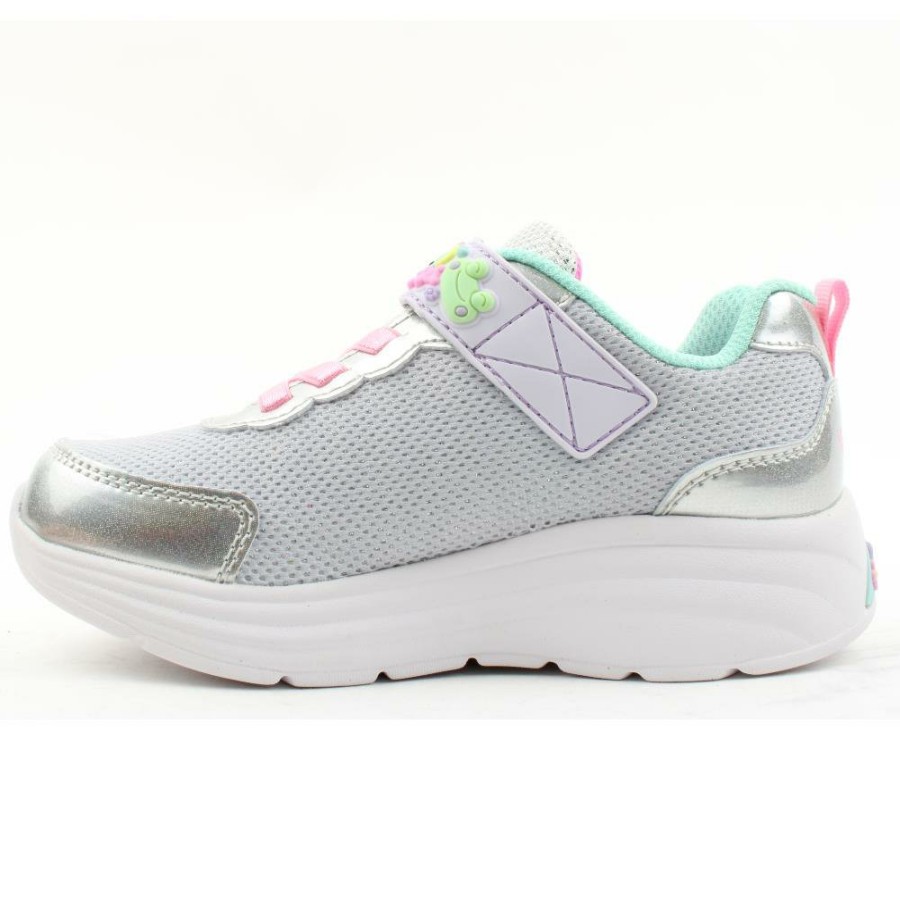 Kids Skechers | 303155N Velcro Runner - Silver Multi