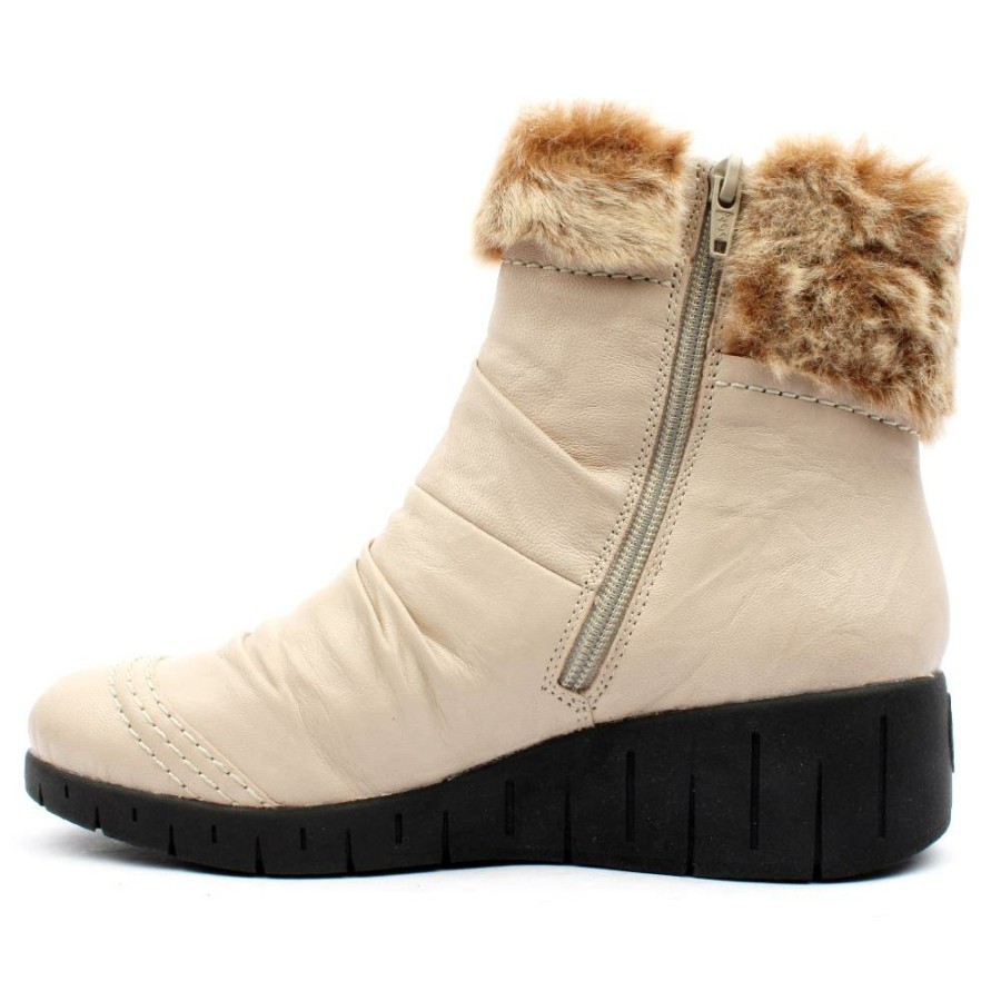 Women Rieker | Y1361 Wedge Boot - Beige