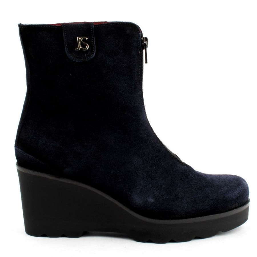 Women Jose Saenz | Zip 7227 Boot - Navy Suede