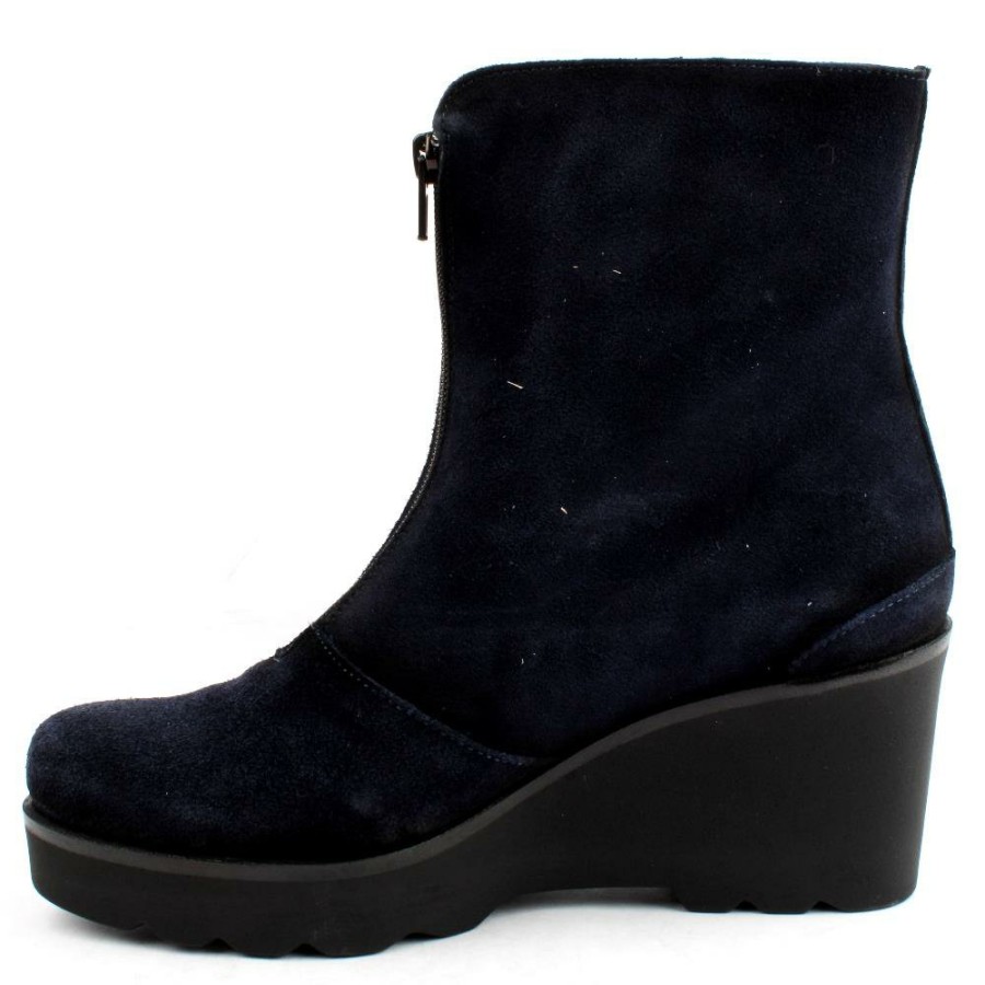 Women Jose Saenz | Zip 7227 Boot - Navy Suede