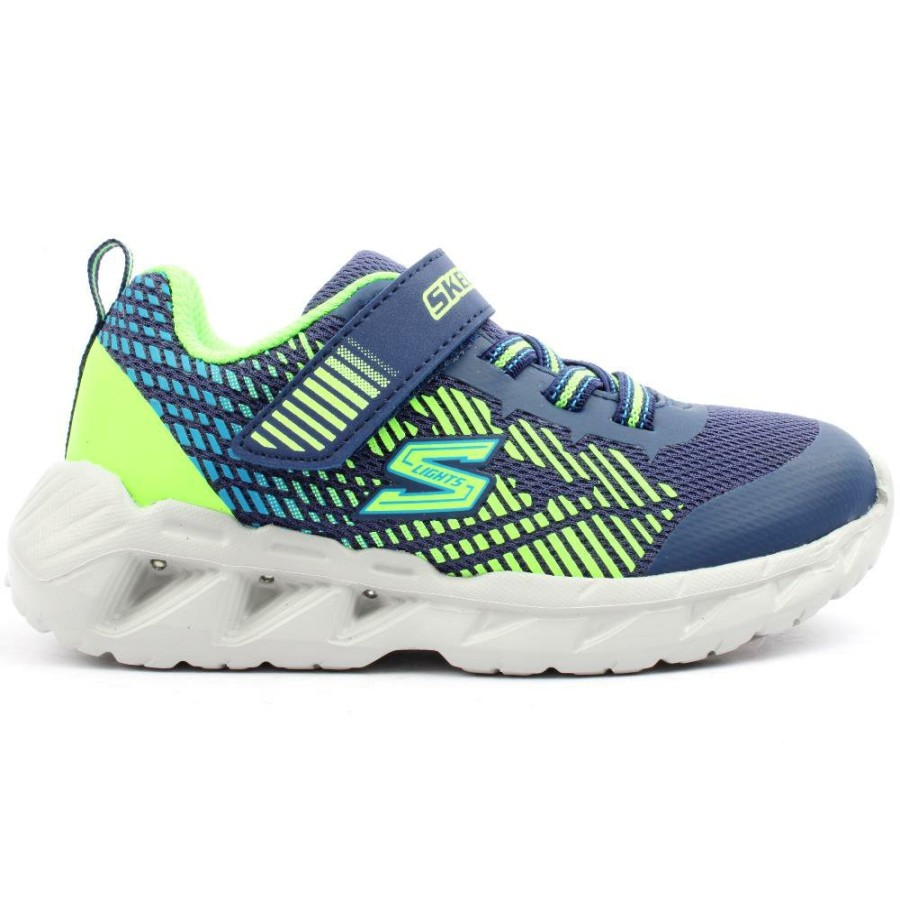 Kids Skechers | 401506N Junior Trainer - Navy Green