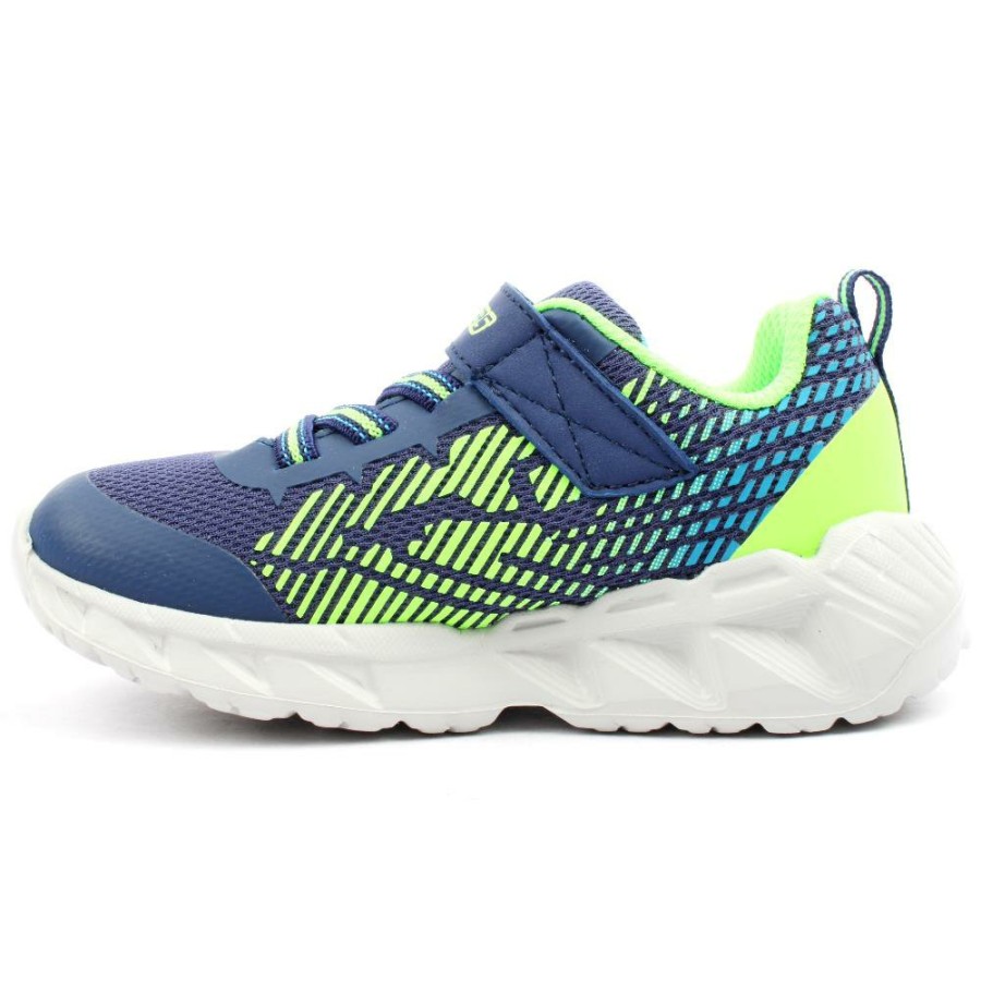 Kids Skechers | 401506N Junior Trainer - Navy Green