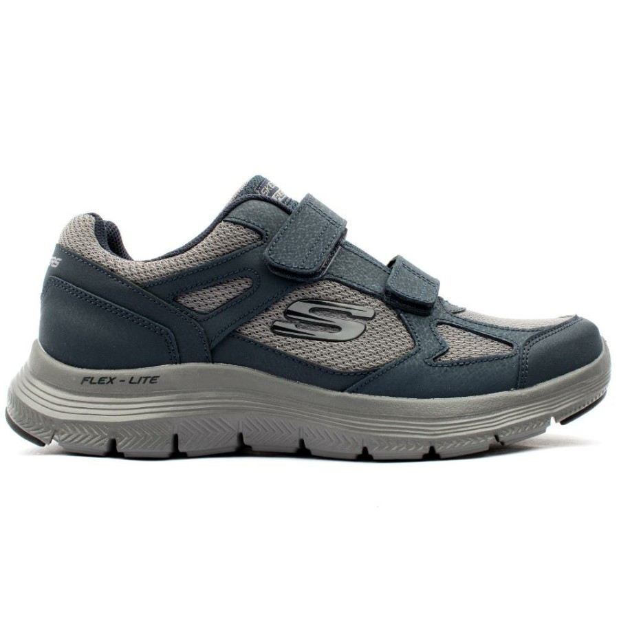 Men Skechers | 232578 Velcro Shoe - Navy