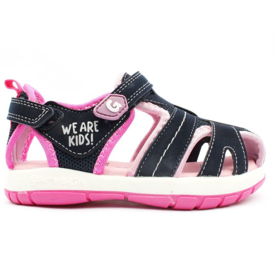 Kids Garvalin | 232805 Sandal Shoe - Navy Pink