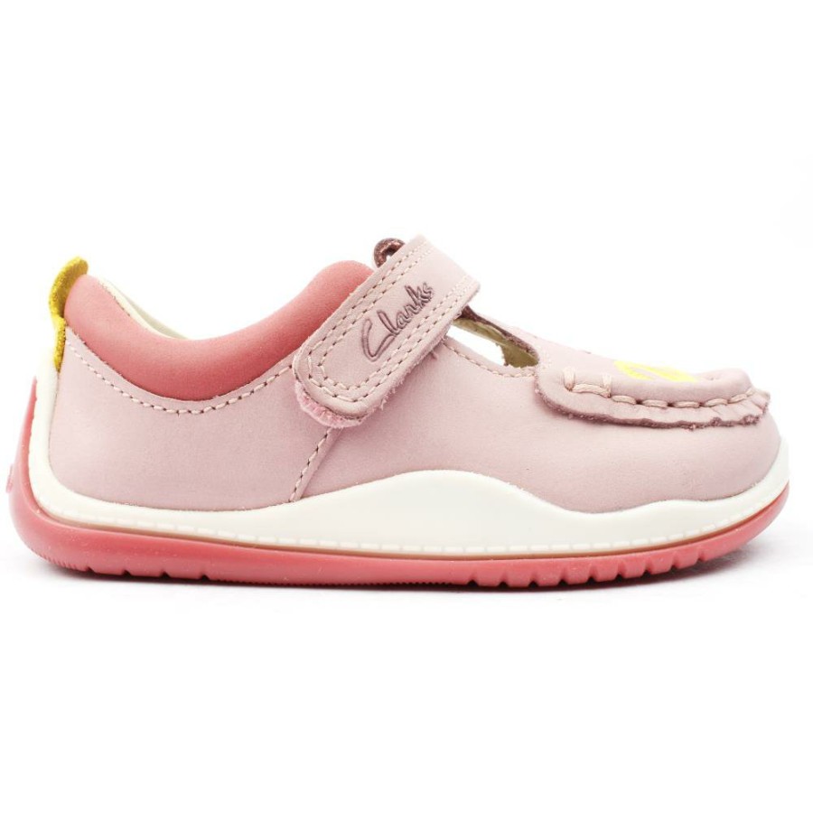 Kids Clarks | Noodleshine T Shoe - Dusky Pink F