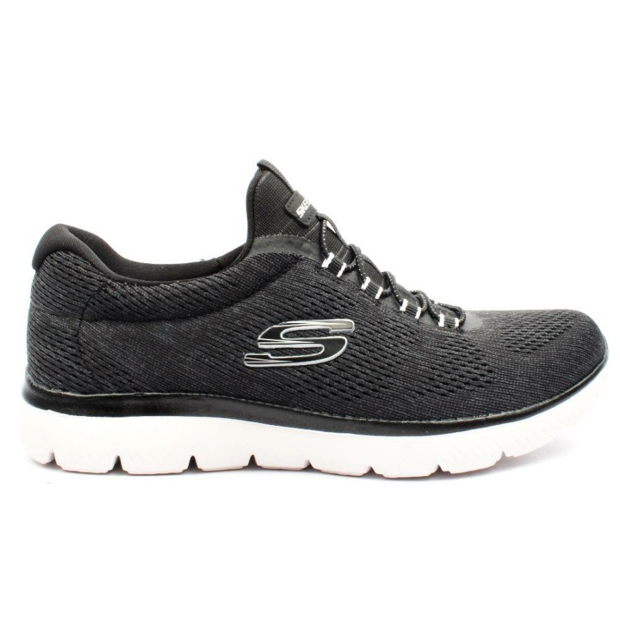 Women Skechers | 150113 Summits - Black/White