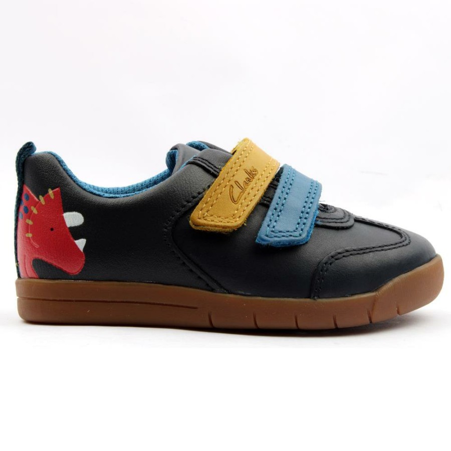 Kids Clarks | Den Play T Shoe - Navy Leather G