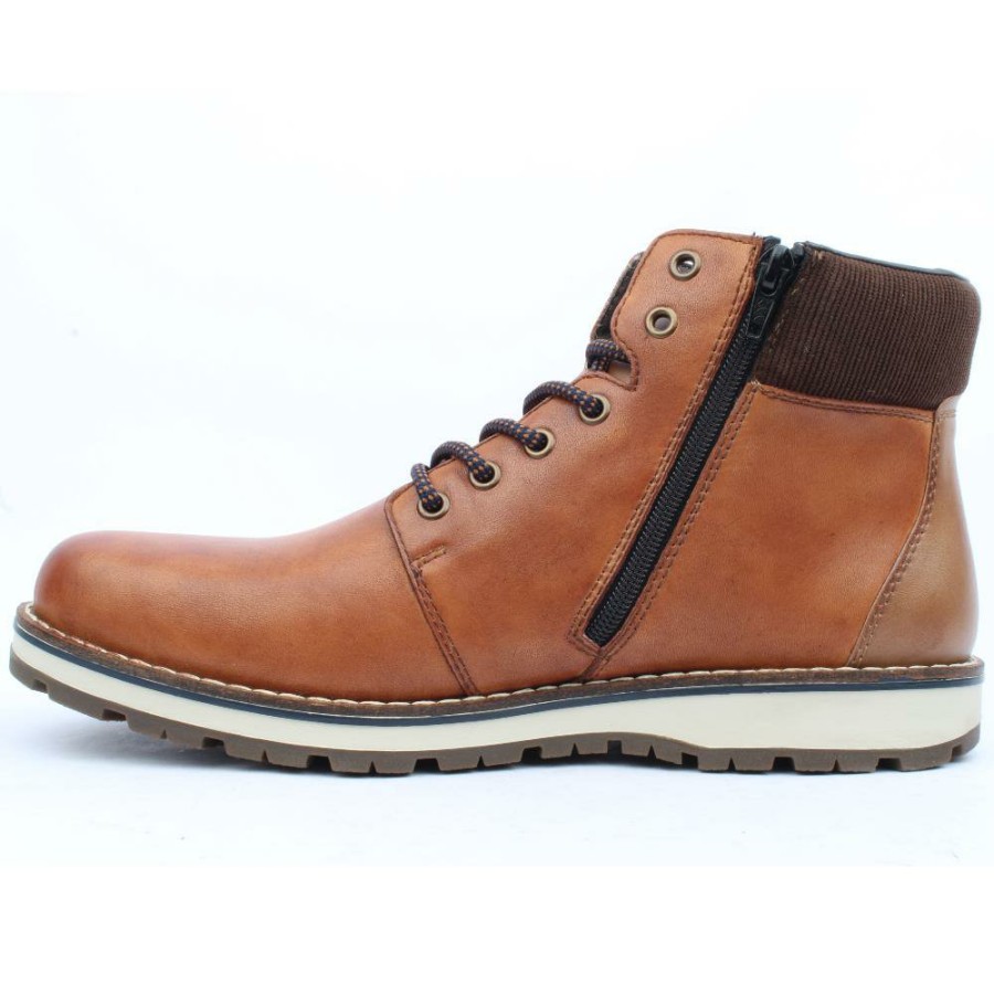 Men Rieker | 38405 Laced Boot - Whiskey