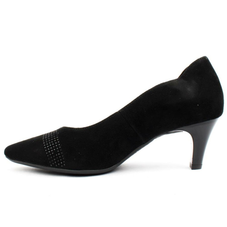 Women Ara | 52206 Court Shoe - Black Suede