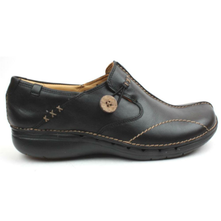 Women Clarks | Ladies Shoe Unloop - Black