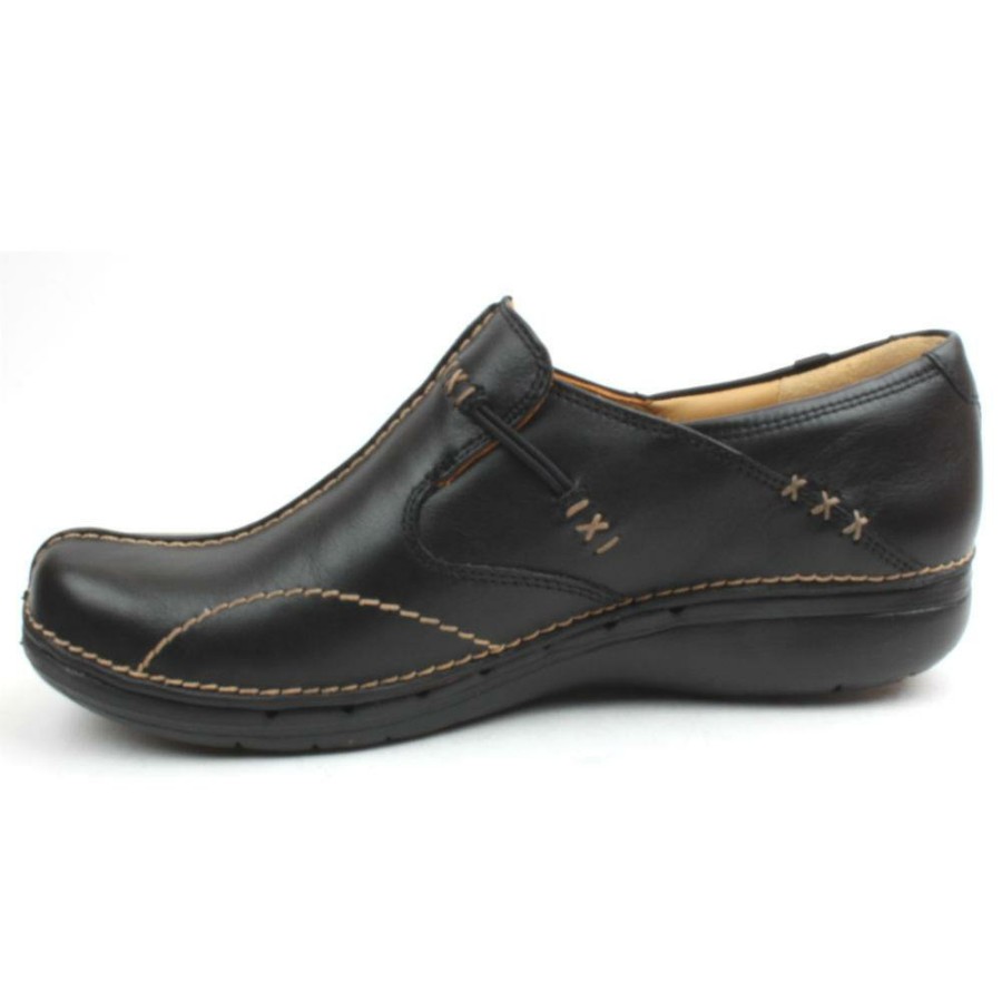 Women Clarks | Ladies Shoe Unloop - Black