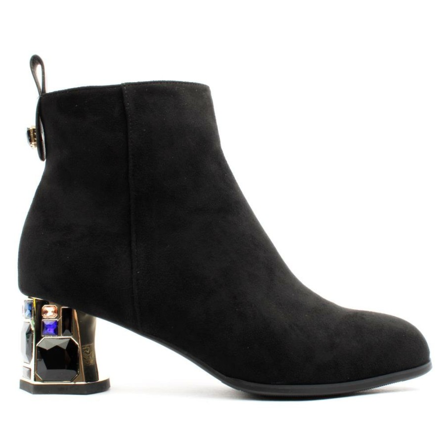 Women Redz | F4116 Ankle Boot - Black Suede