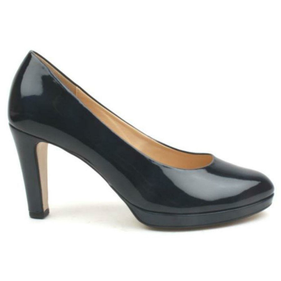 Women Gabor | Gab270 Court Shoe - Navy Patent