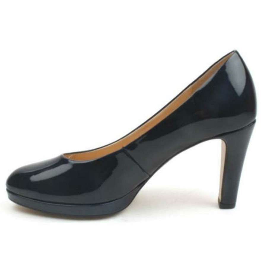 Women Gabor | Gab270 Court Shoe - Navy Patent