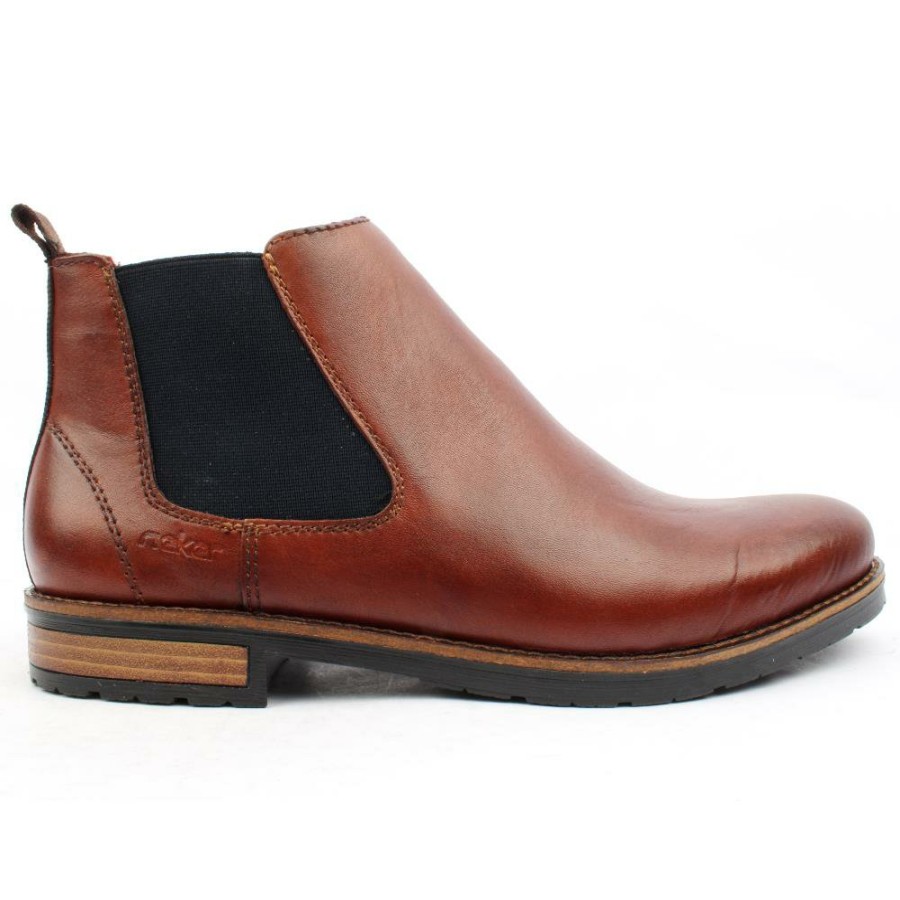 Men Rieker | 14653 Gusset Boot - Dark Tan