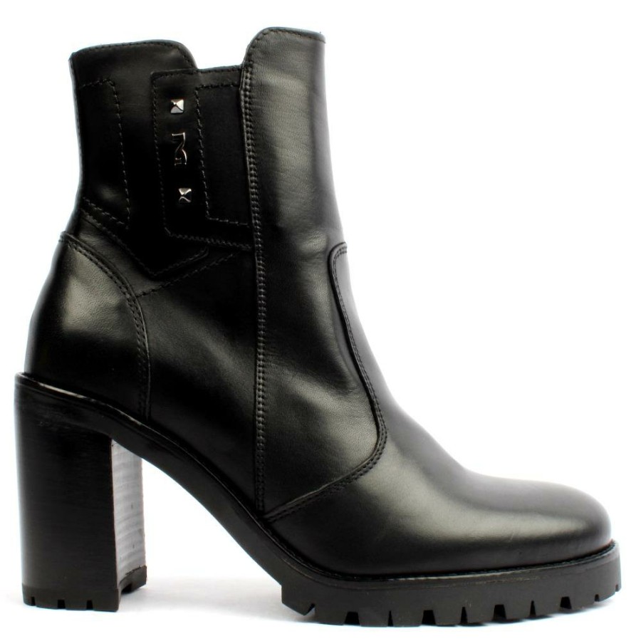 Women NeroGiardini | Nero Giardini I308981 Heeled Boot - Black