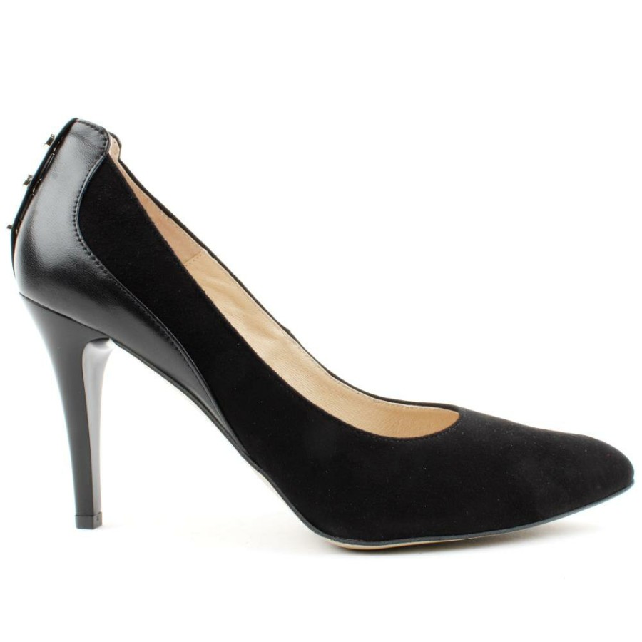 Women Emis | 7481 154 Court Shoe - Black Suede