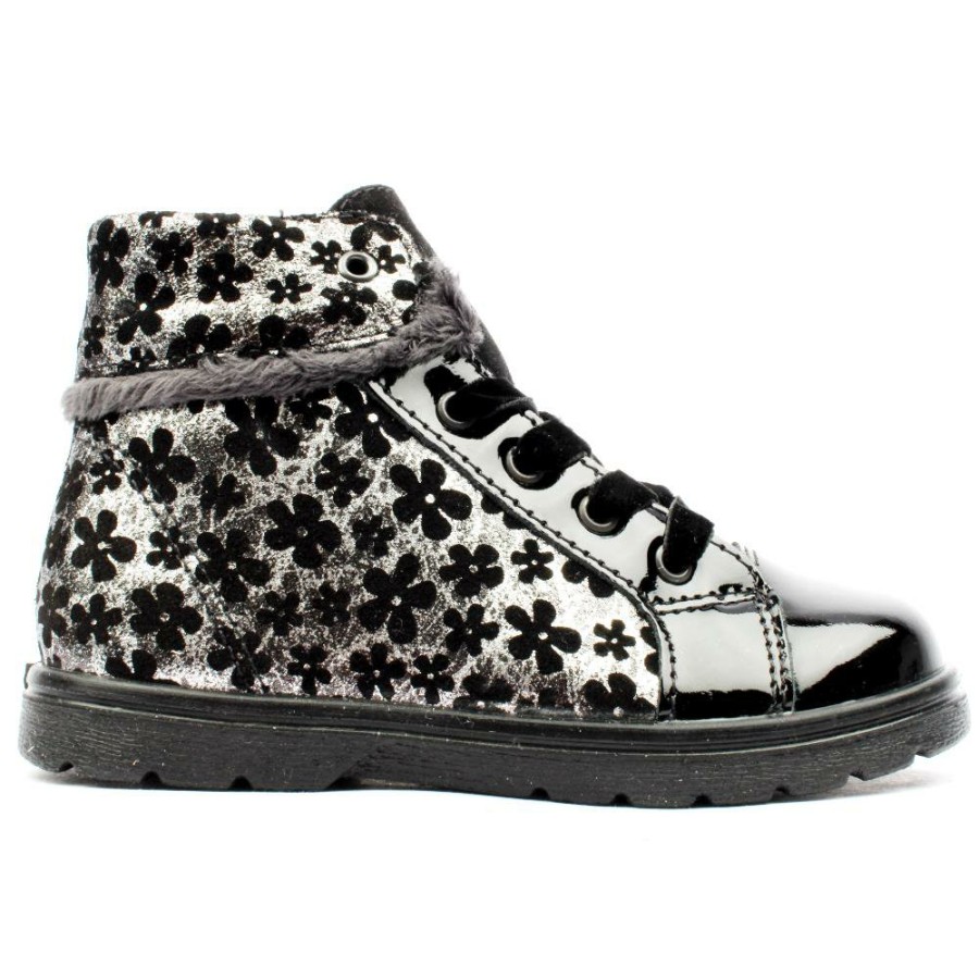 Kids Ricosta | 2500402 Laced Boot - Black Silver