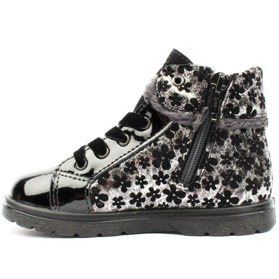 Kids Ricosta | 2500402 Laced Boot - Black Silver