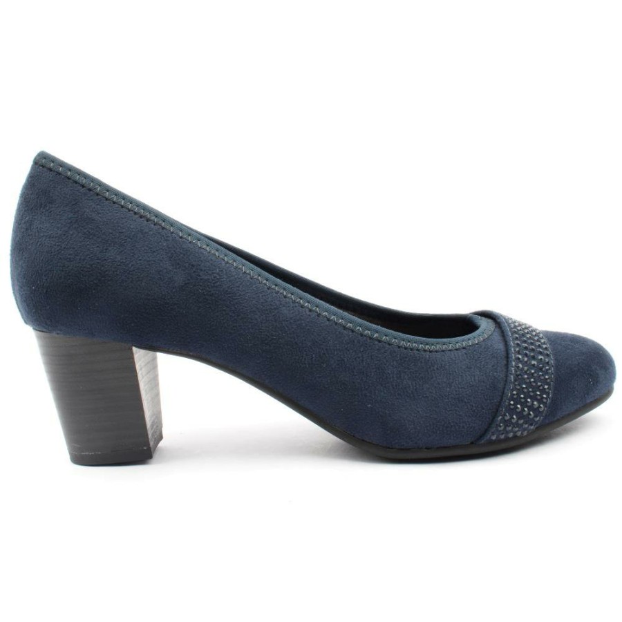 Women Jana | 22465 Court Shoe - Navy Suede